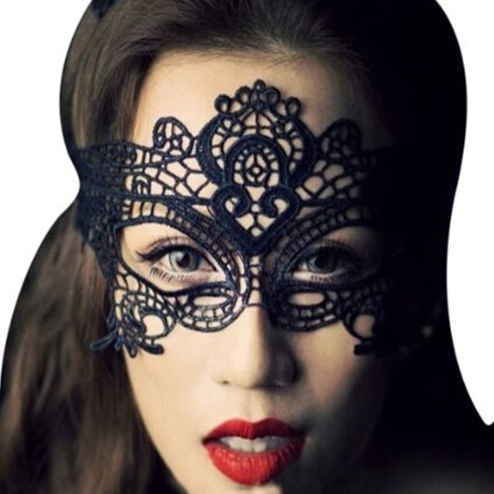 Black Stunning Venetian Masquerade Eye Mask